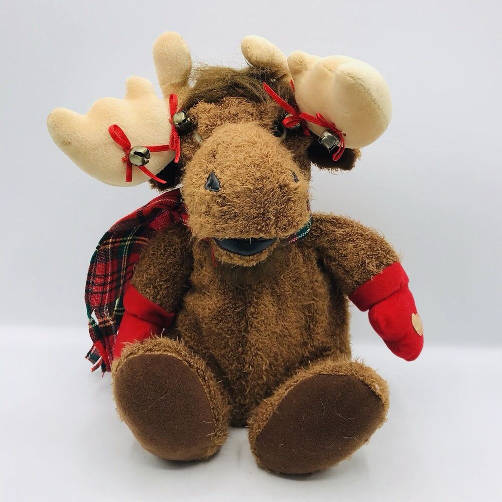 Ganz Swing & Sing Animatronic Christmas Moose Singing Decoration Plush Works